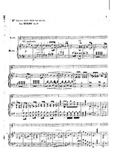 Grand Solo No.5 for Flute and Piano, Op.79: Score by Jean-Louis Tulou