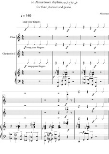 On almurdoom rhythm (for Clarinet, Flute and Piano): On almurdoom rhythm (for Clarinet, Flute and Piano) by Ali Osman