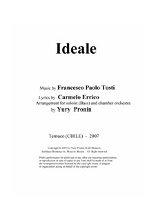 Ideale: For solo and chamber orchestra by Francesco Paolo Tosti