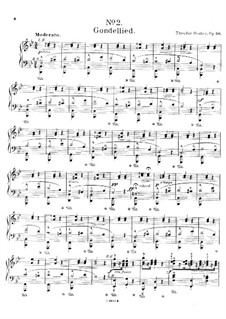 Gondellied, Op.56: Für Orgel by Theodore Oesten