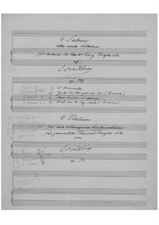 Four Psalms after Old Norwegian Church Melodies, Op.74: Four Psalms after Old Norwegian Church Melodies by Edvard Grieg