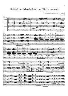 Symphony for Mandolin and Strings: Full score by Giuseppe Giuliano