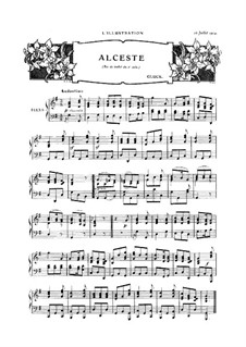 Alceste, Wq.44: Act II, Air de ballet, for piano by Christoph Willibald Gluck