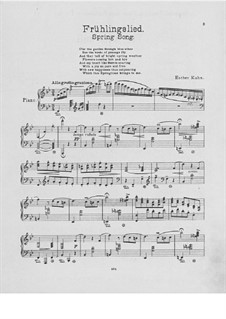 Spring Song. Piece for Piano: Spring Song. Piece for Piano by Esther Kahn