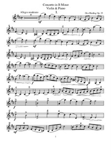 Concerto for Violin (or Viola, or Cello) and Orchestra No.2 in B Minor, Op.35: Solo part by Oskar Rieding