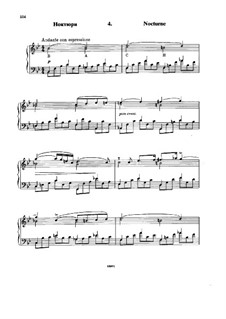 Six Variations on the Theme BACH, Op.10: No.4 Nocturne by Nikolai Rimsky-Korsakov