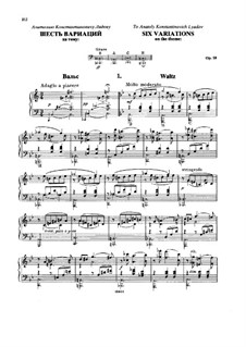 Six Variations on the Theme BACH, Op.10: No.1 Waltz by Nikolai Rimsky-Korsakov