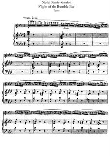 Flight of the Bumblebee: For flute and piano by Nikolai Rimsky-Korsakov