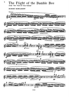 Flight of the Bumblebee: For flute and piano – flute part by Nikolai Rimsky-Korsakov