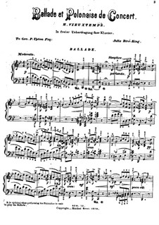 Ballade and Polonaise, Op.38: For piano by Henri Vieuxtemps