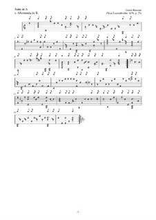Neue Lautenfrüchte: Suite Nr.25 in A by Esaias Reusner