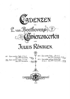 Cadenza to Piano Concerto No.3 by Beethoven: Cadenza to Piano Concerto No.3 by Beethoven by Julius Röntgen