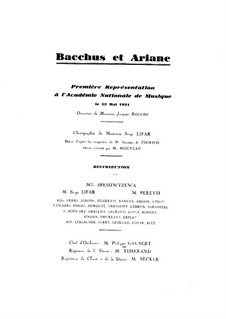 Bacchus et Ariane (Ballet), Op.43: Version for piano by Albert Roussel