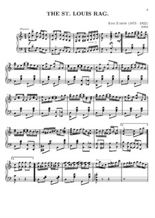 St. Louis Rag: For piano by Tom Turpin