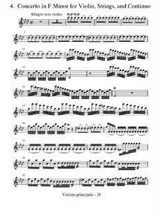 Violin Concerto No.4 in F Minor 'L'inverno', RV 297: Parts by Antonio Vivaldi