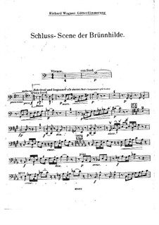 Twilight of the Gods, WWV 86d: Act III, Scene III (Fragment) – cello part by Richard Wagner