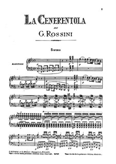 La Cenerentola (Cinderella): For soloists, choir and piano by Gioacchino Rossini