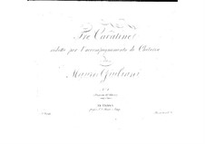 Adelasia e Aleramo. Three Cavatinas, for Voice and Guitar: Adelasia e Aleramo. Three Cavatinas, for Voice and Guitar by Simon Mayer