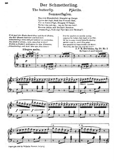 Six Studies, Op.50: No.2 Butterfly by Johan Peter Emilius Hartmann