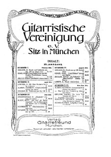 Gitarristische Vereinigung. Jahrgang XV, Nr.5-6: Gitarristische Vereinigung. Jahrgang XV, Nr.5-6 by Heinrich Scherrer, Mauro Giuliani, Heinrich Albert