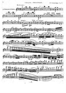 Variations on Themes from 'The Pirate' by Bellini, Op.6: Violin part by Henri Vieuxtemps