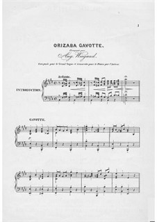 Orizaba Gavotte: Orizaba Gavotte by Auguste Wiegand