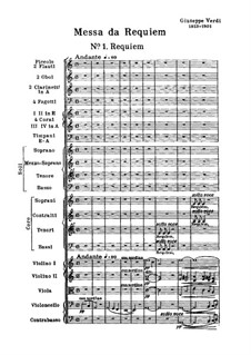 Messa da Requiem: Full score by Giuseppe Verdi