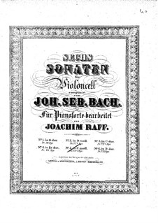 Suite for Cello No.5 in C Minor, BWV 1011: Arrangement for piano by Johann Sebastian Bach