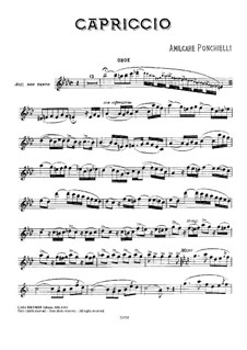 Capriccio for Oboe and Piano: Capriccio for Oboe and Piano by Amilcare Ponchielli
