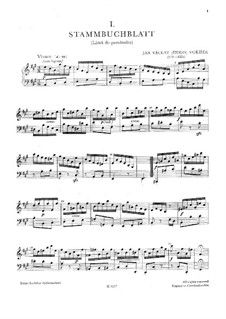 Album Leave: For piano by Jan Václav Voříšek