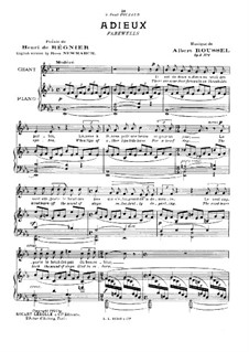 Four Poems for Voice and Piano, Op.8: Complete set by Albert Roussel