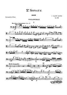 Sonata for Cello and Piano No.2 in F Major, Op.123: Sonata for Cello and Piano No.2 in F Major by Camille Saint-Saëns