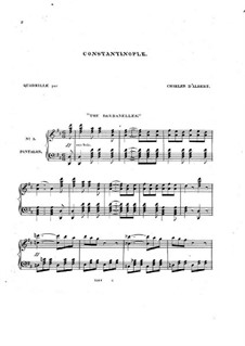 Constantinople. Quadrilles for Piano: For a single performer by Charles Louis Napoleon d'Albert