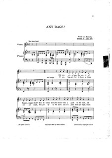 Any Rags: Any Rags by Thos. S. Allen