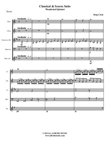 Classical and Scores Suite: Woodwind quintet, AMSM35 by Doug Clyde