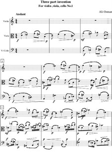 Trio for violin, viola and cello (invention): No.1 by Ali Osman