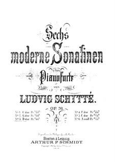 Six Modern Sonatinas, Op.76: Sonatina No.3 by Ludvig Schytte