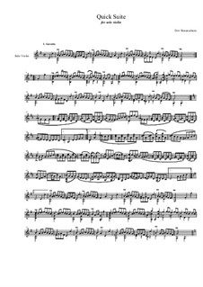 Quick Suite, Op.18: No.1 Gavotte, for solo violin by Dov Rosenschein