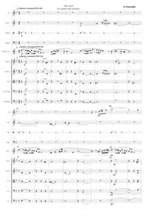 Melody for clarinet and chamber orchestra, Op.27: Full score by Viktor Telychko