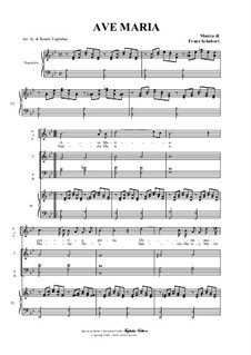 Ave Maria (Piano-vocal score), D.839 Op.52 No.6: For soprano solo, choir and piano by Franz Schubert