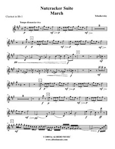 Complete Movements: Clarinet in Bb 1 (transposed part) by Pyotr Tchaikovsky