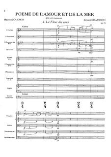 Poème de l'amour et de la mer, Op.19: Full score by Ernest Chausson