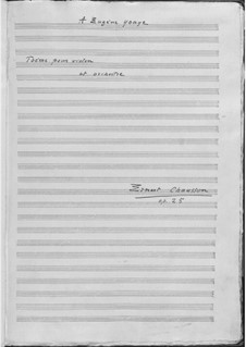 Poem in E Flat Major, Op.25: Full score by Ernest Chausson