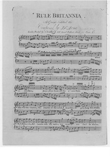 Rule Britannia: For voices, flute and piano by Thomas Augustine Arne
