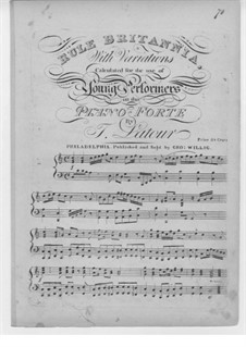 Rule Britannia: For piano by Thomas Augustine Arne