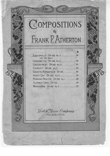 Barcarolle (By the Sea), Op.169 No.3: Barcarolle (By the Sea) by Frank P. Atherton