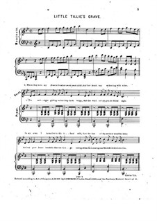 Little Tillie's Grave: Little Tillie's Grave by Benjamin Russel Hanby