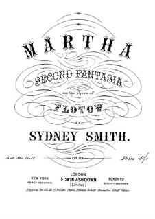 Martha, or The Market at Richmond: Fantasia for piano No.2 by Friedrich von Flotow