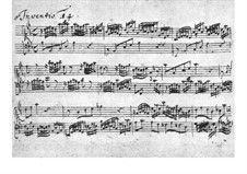 No.14 in B Flat Major, BWV 785: For harpsichord (manuscript) by Johann Sebastian Bach