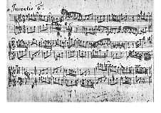 No.6 in E Major, BWV 777: Manuscript by Johann Sebastian Bach